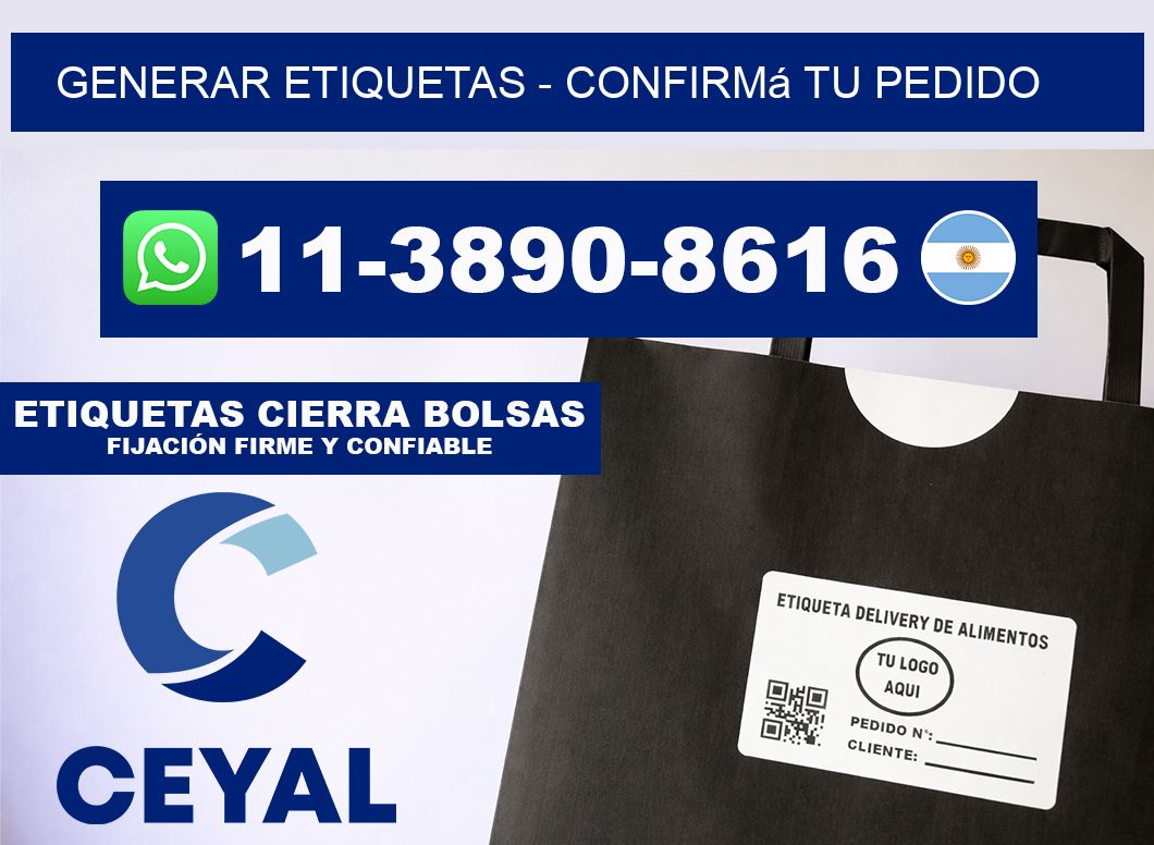GENERAR ETIQUETAS - Confirmá tu pedido