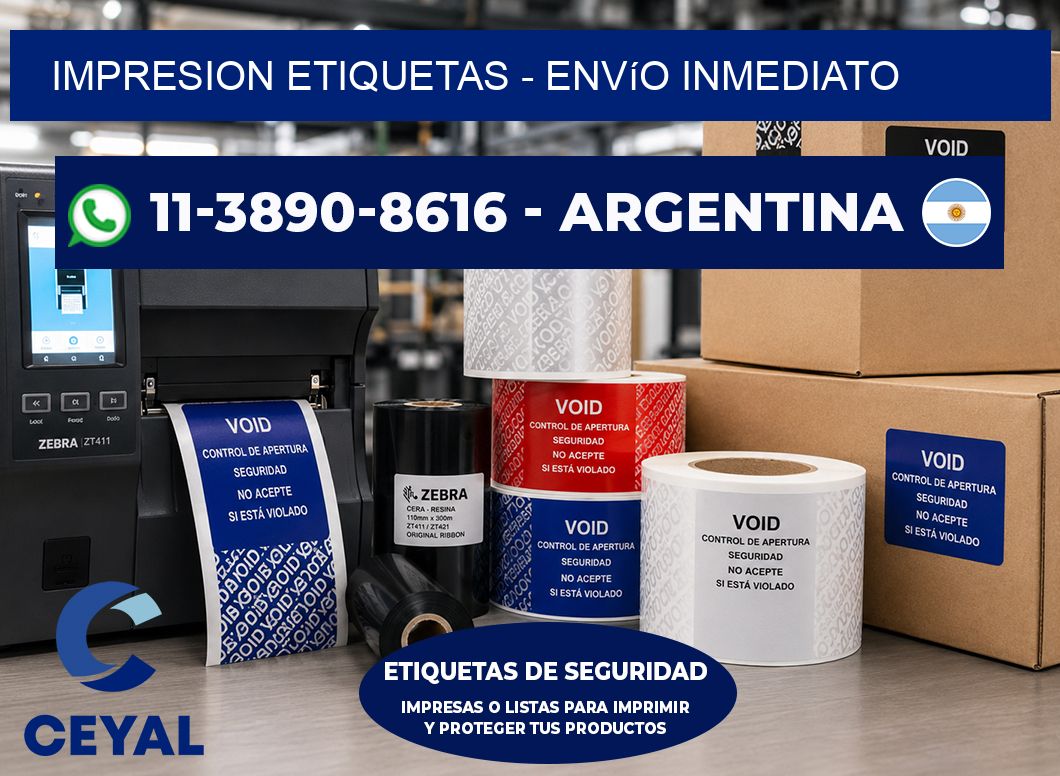 IMPRESION ETIQUETAS - Envío inmediato