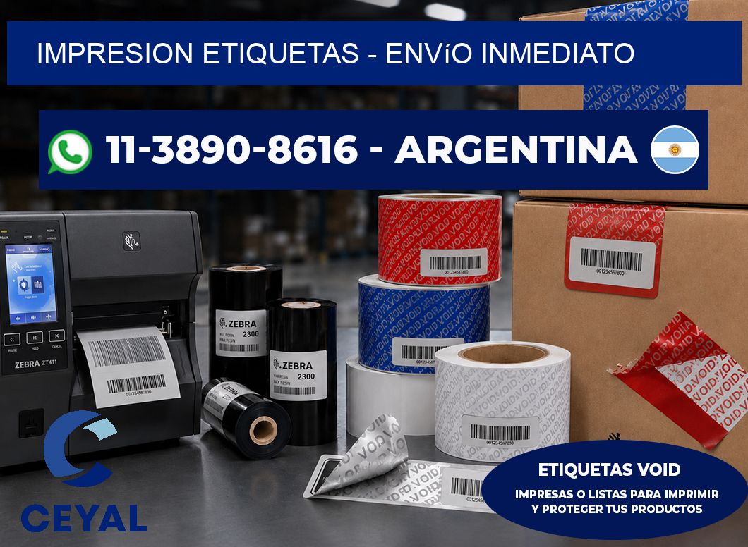 IMPRESION ETIQUETAS - Envío inmediato