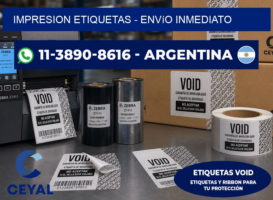 IMPRESION ETIQUETAS – Envío inmediato