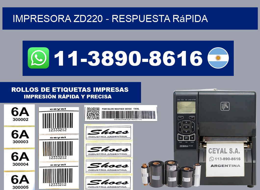 IMPRESORA ZD220 - Respuesta rápida