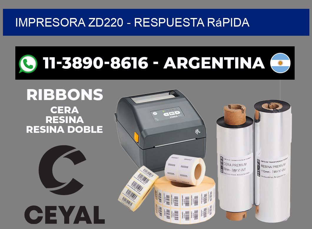 IMPRESORA ZD220 - Respuesta rápida