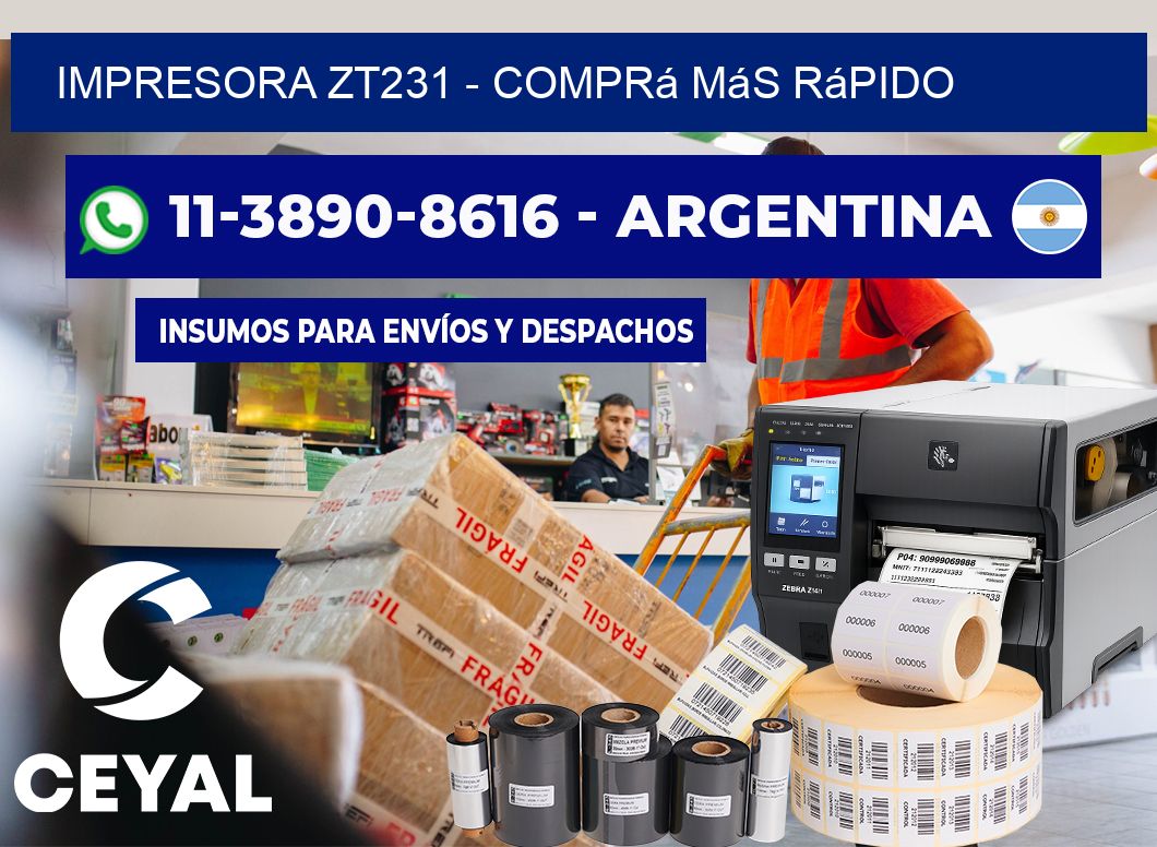 IMPRESORA ZT231 - Comprá más rápido