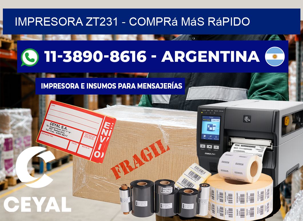 IMPRESORA ZT231 – Comprá más rápido