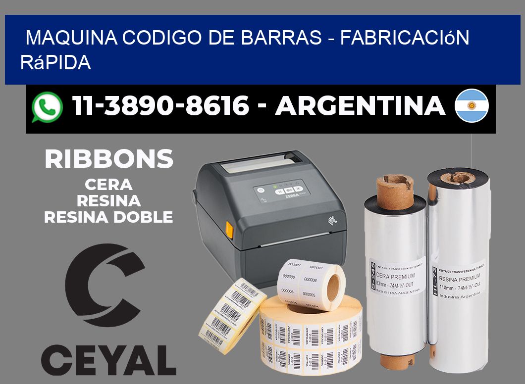 MAQUINA CODIGO DE BARRAS - Fabricación rápida