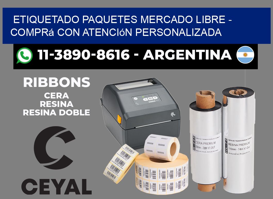 etiquetado paquetes mercado libre - Comprá con atención personalizada