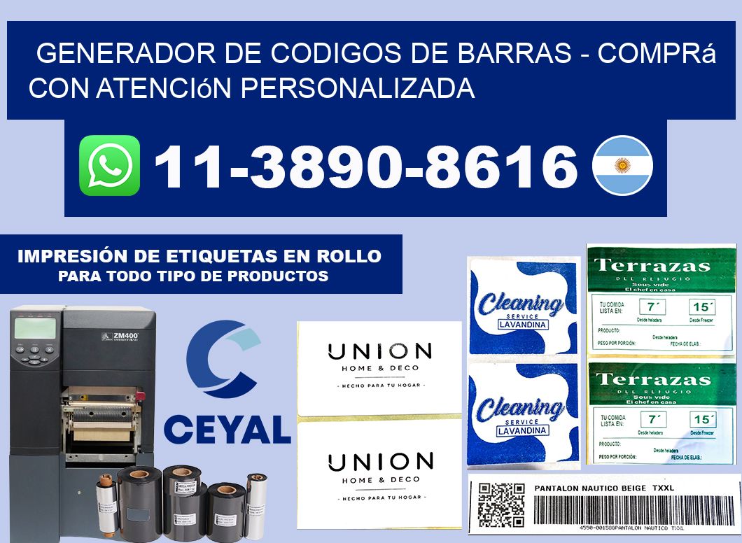 generador de codigos de barras - Comprá con atención personalizada