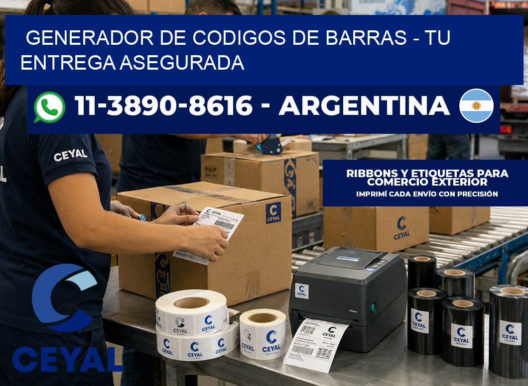generador de codigos de barras - Tu entrega asegurada