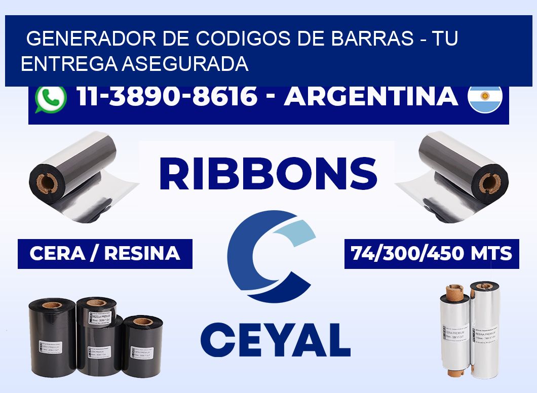 generador de codigos de barras - Tu entrega asegurada