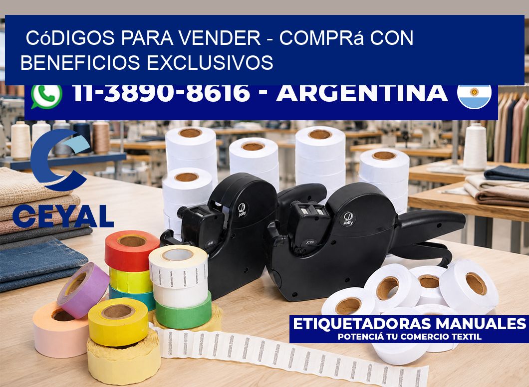 Códigos para vender - Comprá con beneficios exclusivos