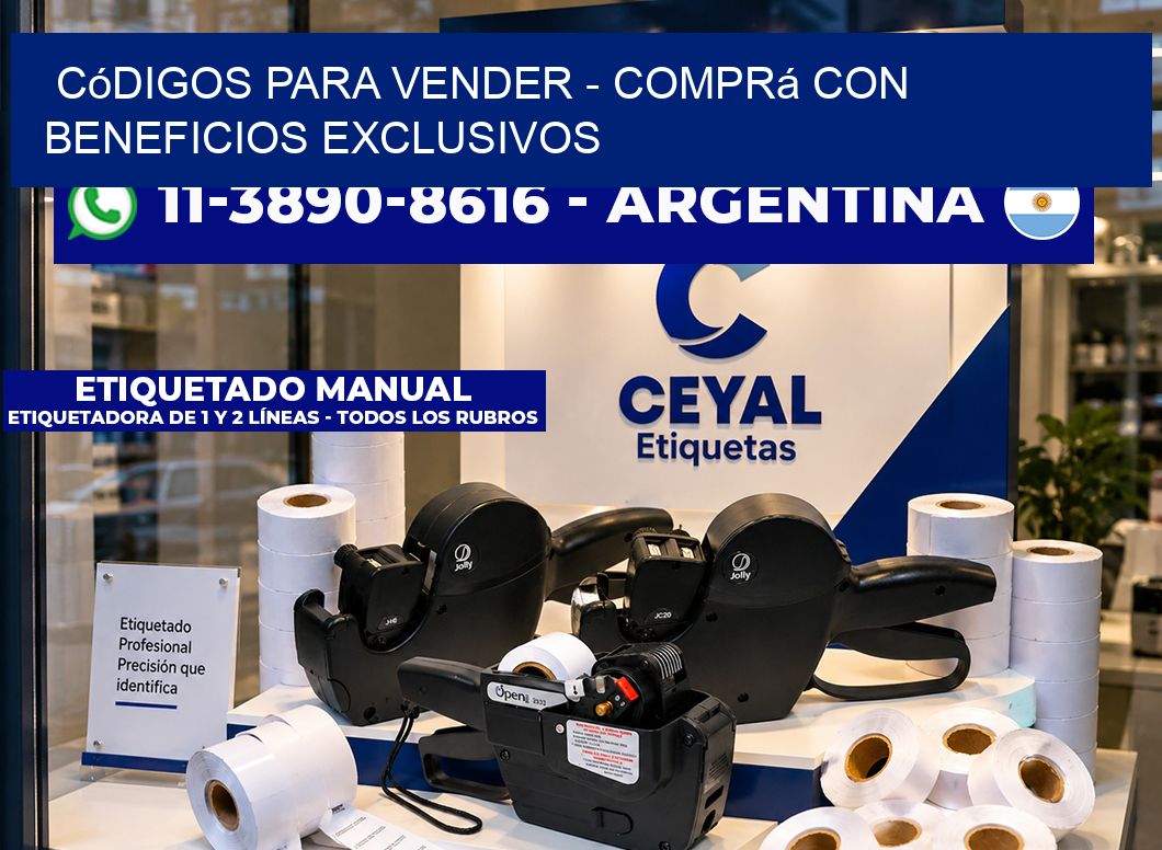 Códigos para vender - Comprá con beneficios exclusivos