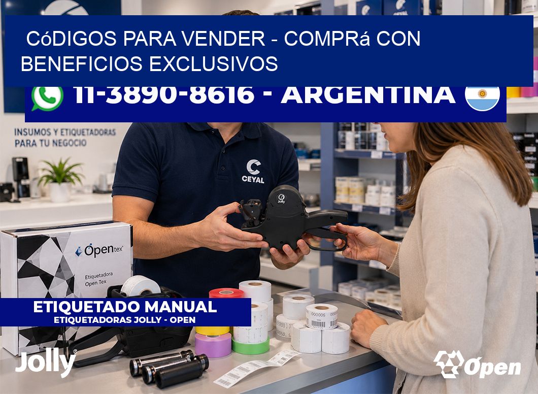 Códigos para vender - Comprá con beneficios exclusivos