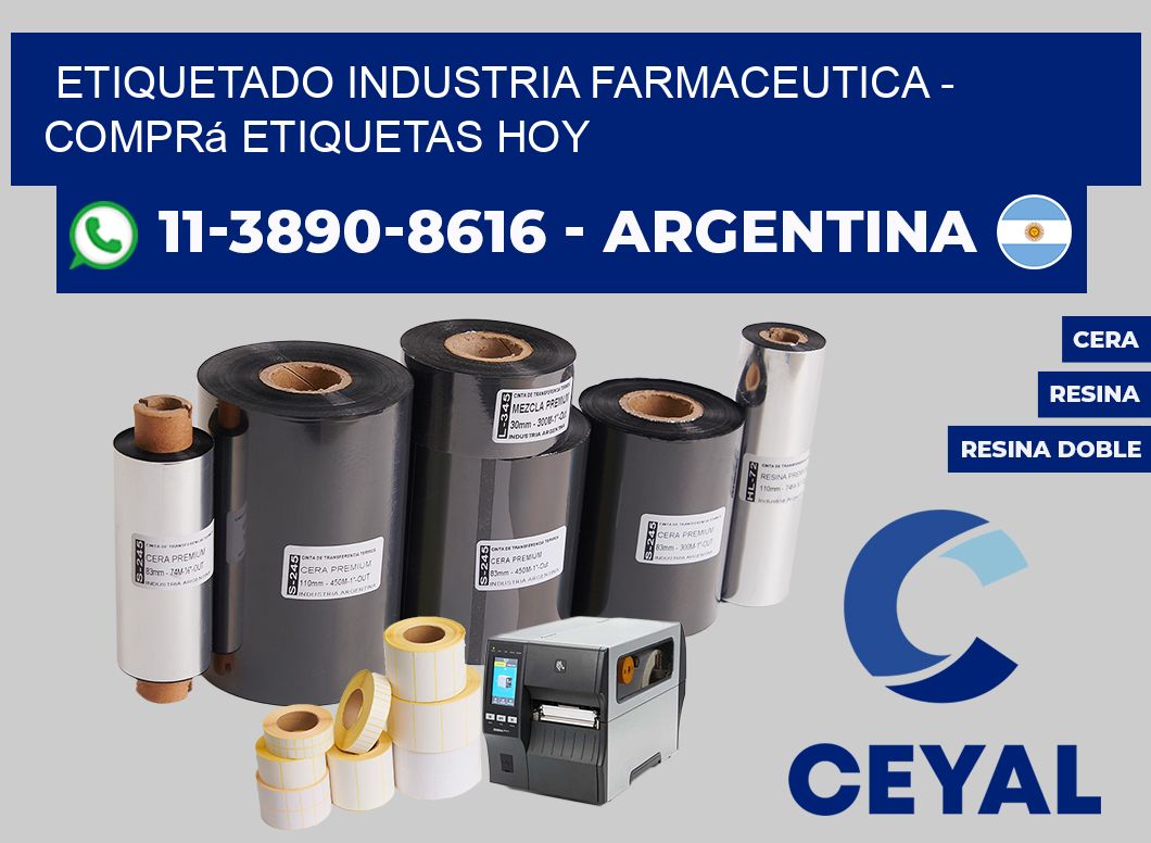 ETIQUETADO INDUSTRIA FARMACEUTICA - Comprá etiquetas hoy