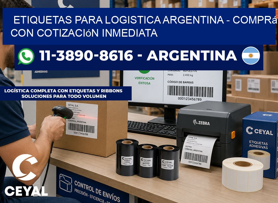 ETIQUETAS PARA LOGISTICA ARGENTINA - Comprá con cotización inmediata