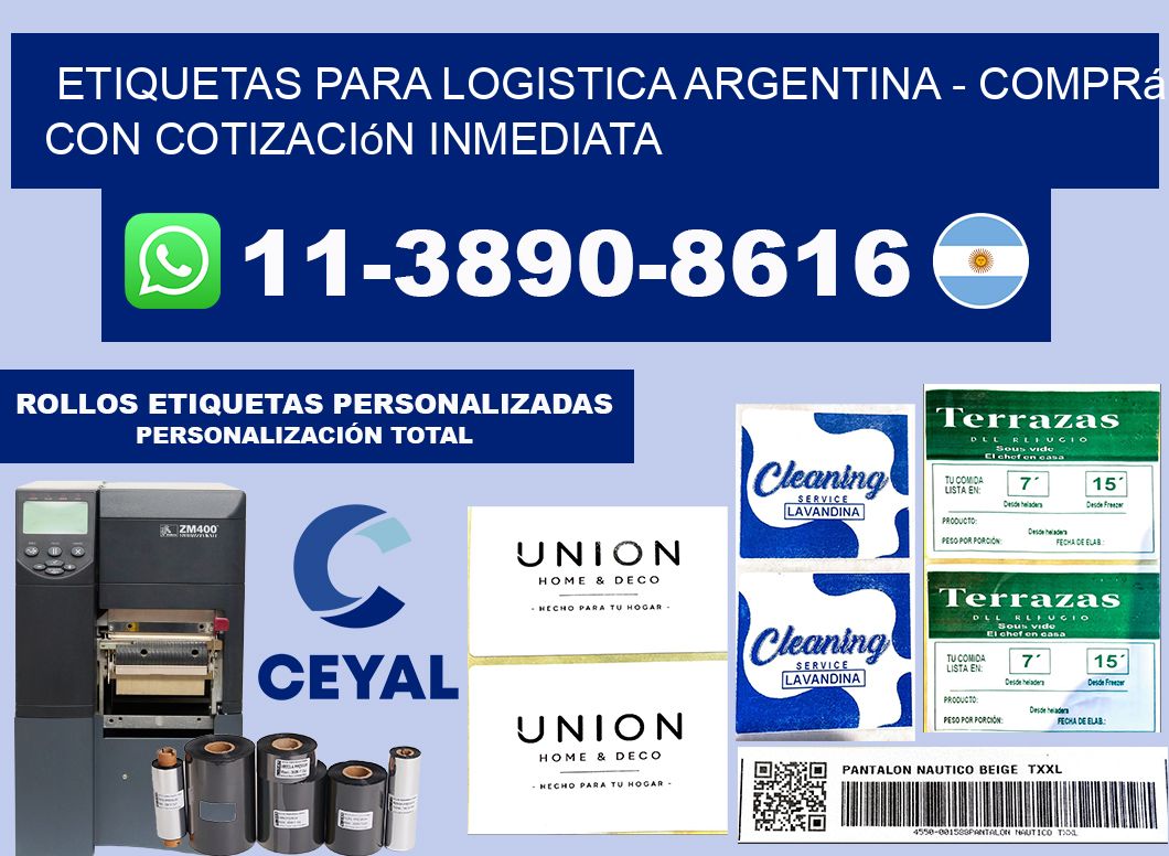 ETIQUETAS PARA LOGISTICA ARGENTINA - Comprá con cotización inmediata