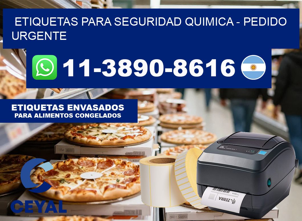 ETIQUETAS PARA SEGURIDAD QUIMICA - Pedido urgente