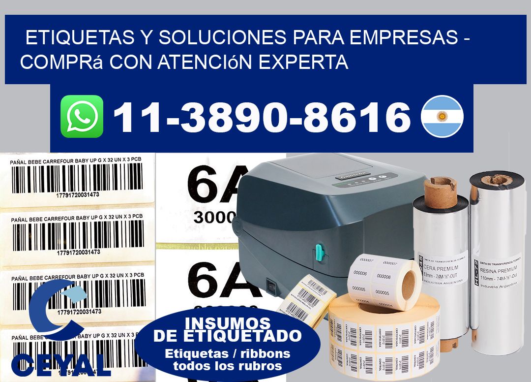 ETIQUETAS Y SOLUCIONES PARA EMPRESAS – Comprá con atención experta