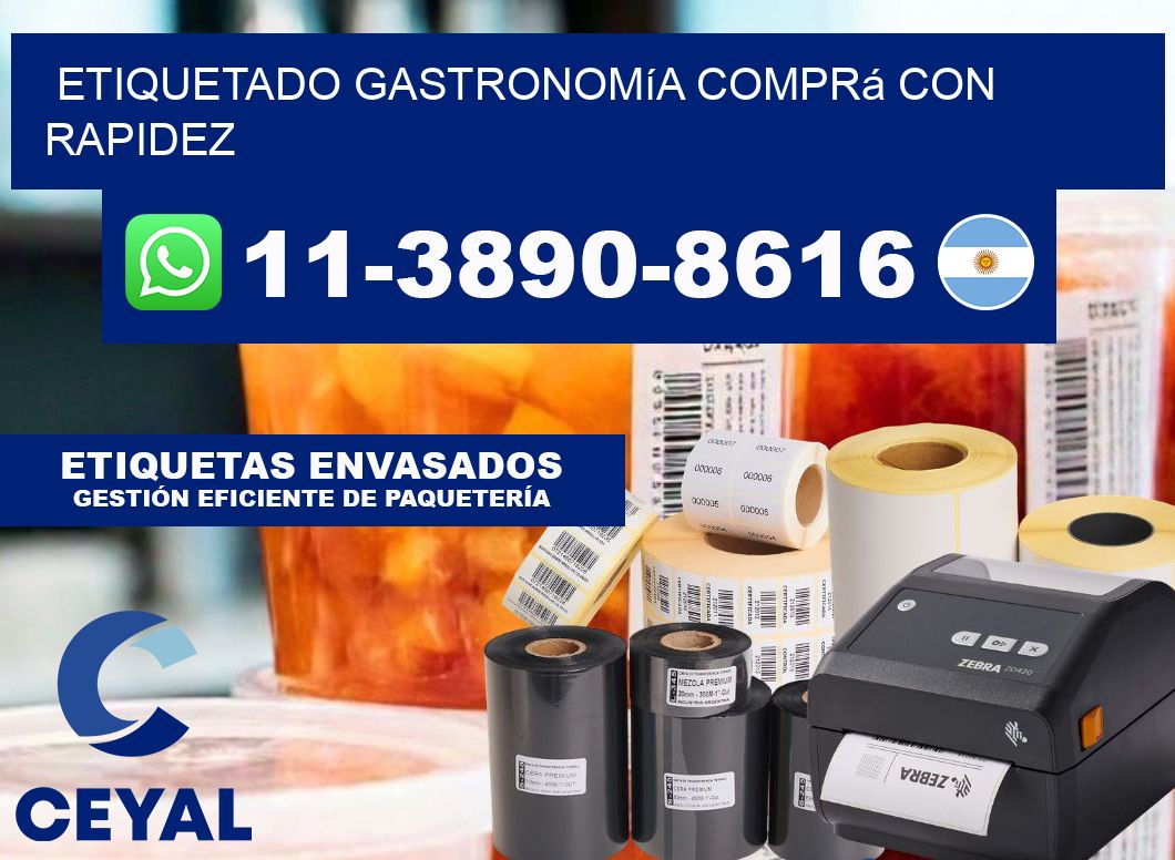 Etiquetado gastronomía Comprá con rapidez