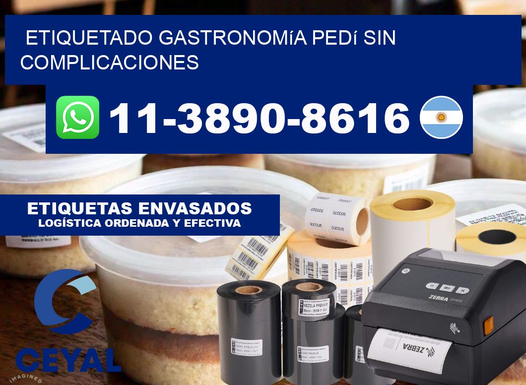 Etiquetado gastronomía Pedí sin complicaciones