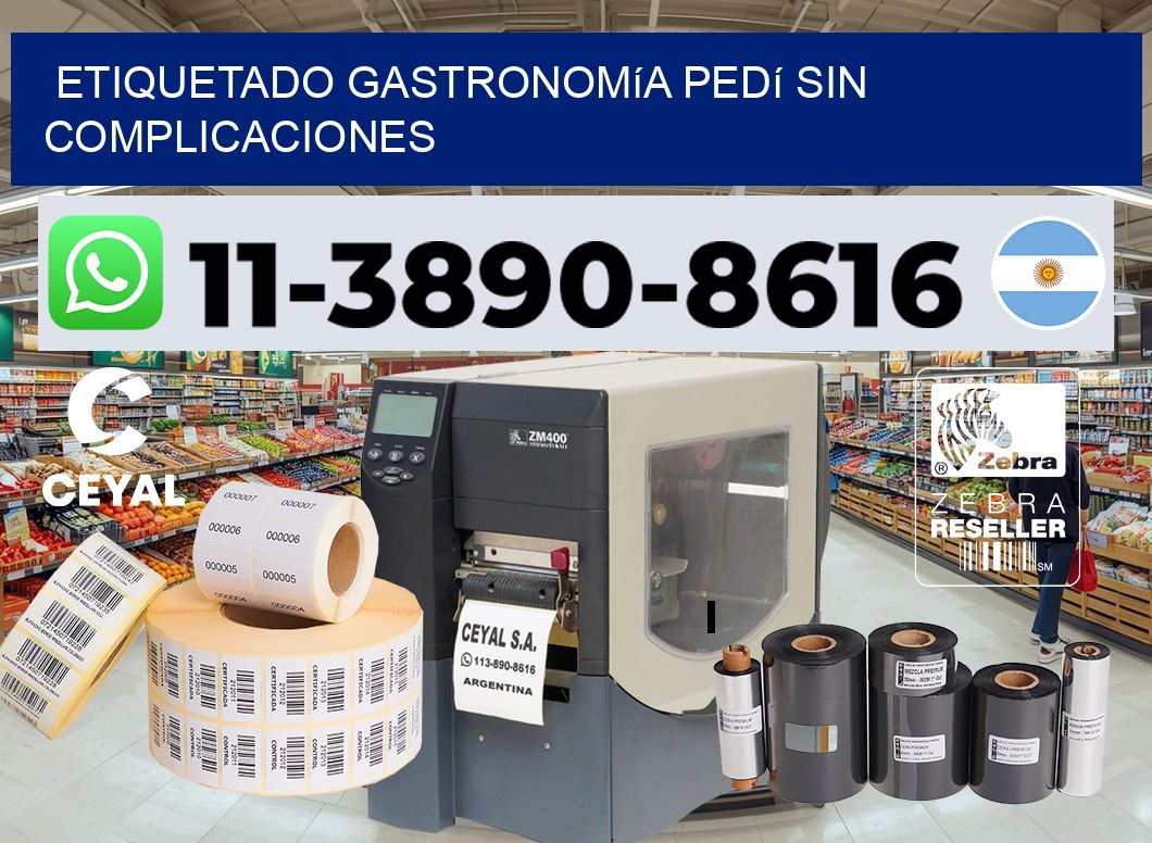 Etiquetado gastronomía Pedí sin complicaciones