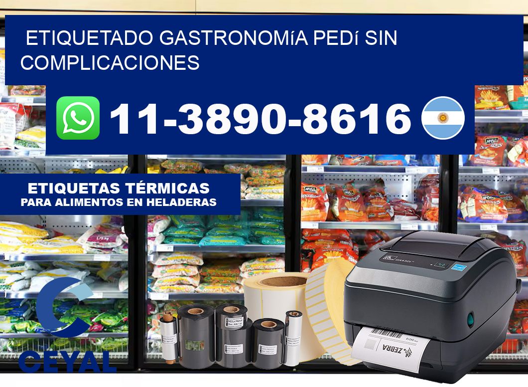 Etiquetado gastronomía Pedí sin complicaciones