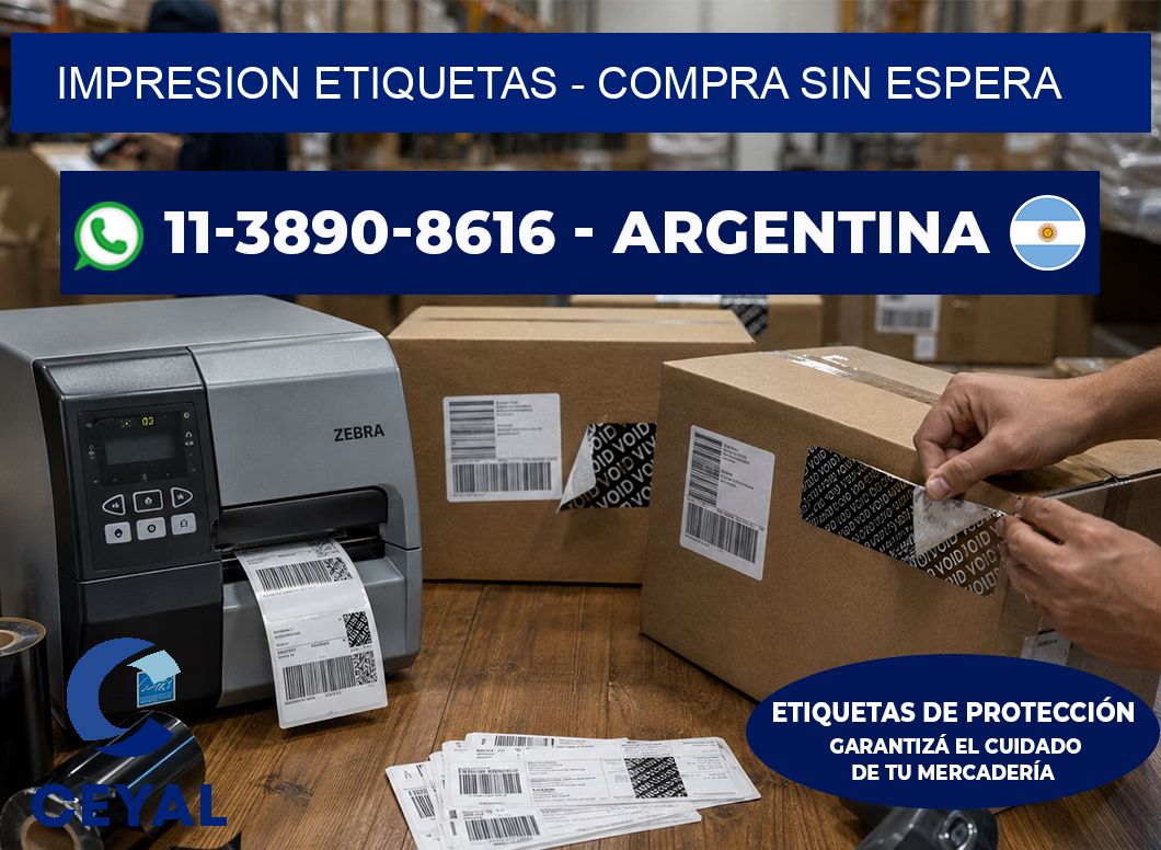 IMPRESION ETIQUETAS - Compra sin espera