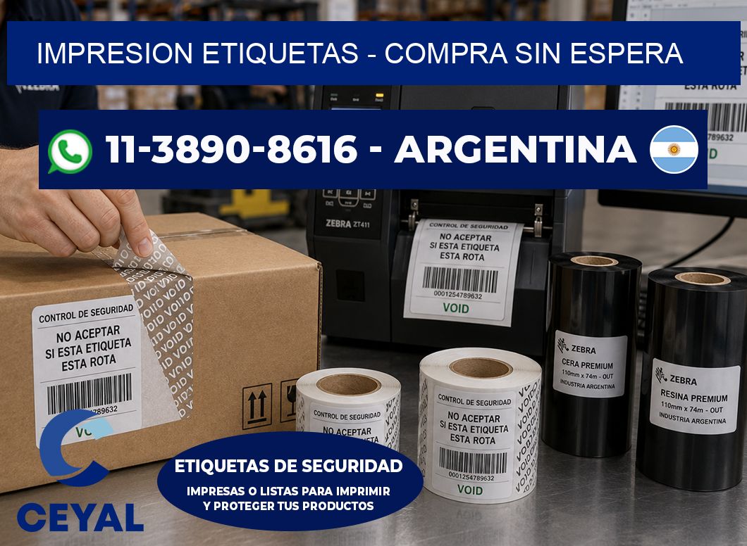 IMPRESION ETIQUETAS - Compra sin espera