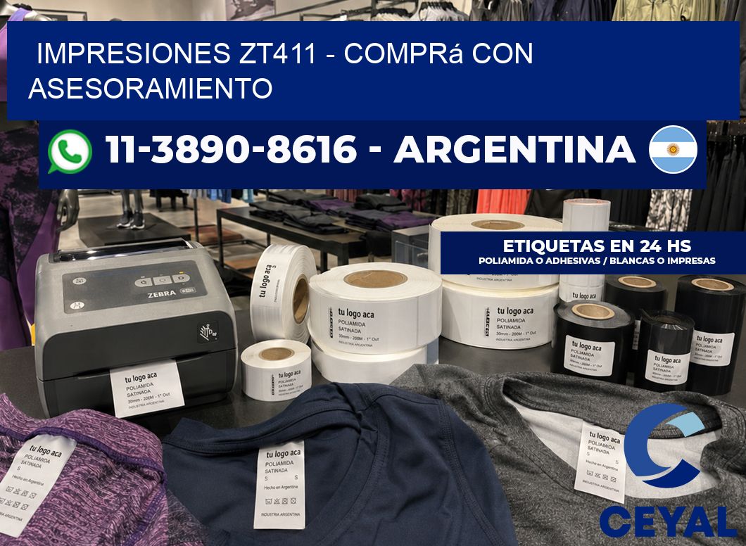 Impresiones ZT411 - Comprá con asesoramiento