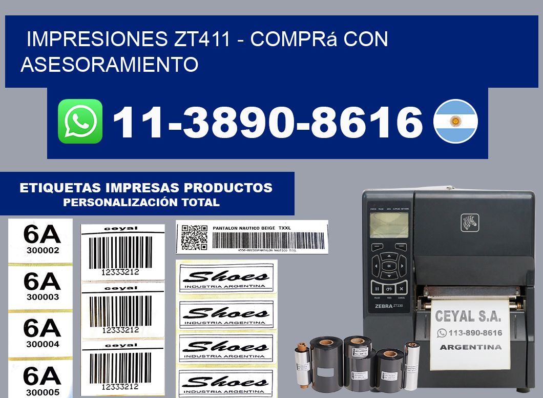 Impresiones ZT411 - Comprá con asesoramiento