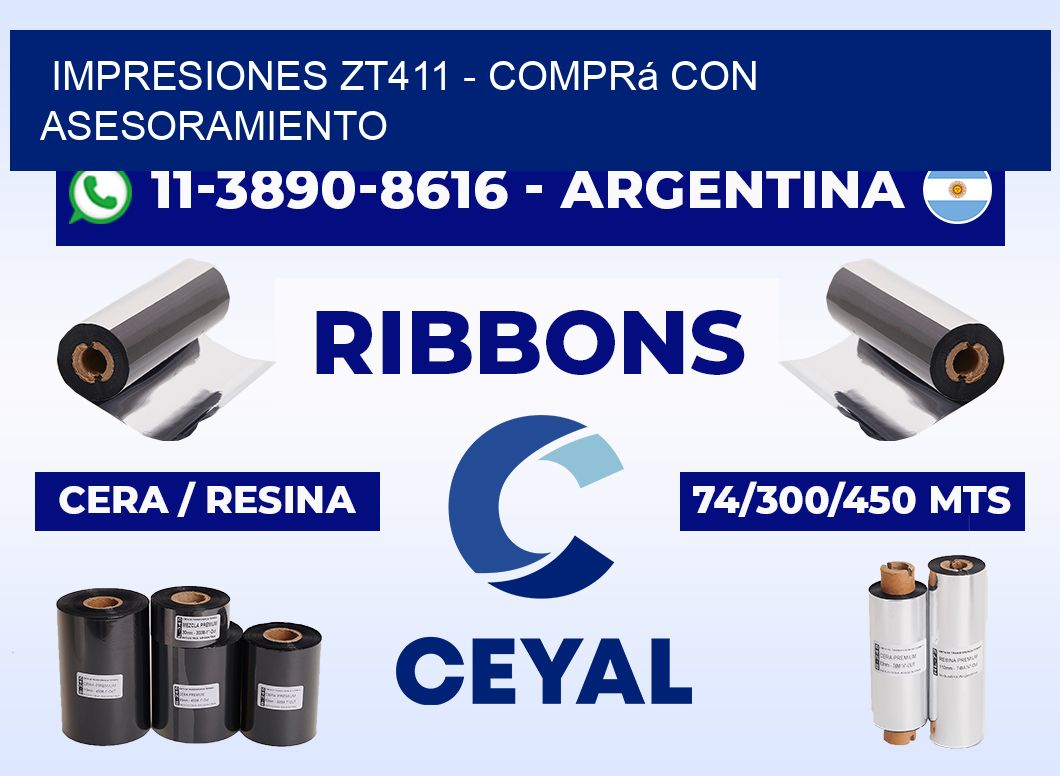 Impresiones ZT411 - Comprá con asesoramiento