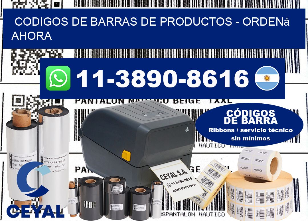 codigos de barras de productos - Ordená ahora