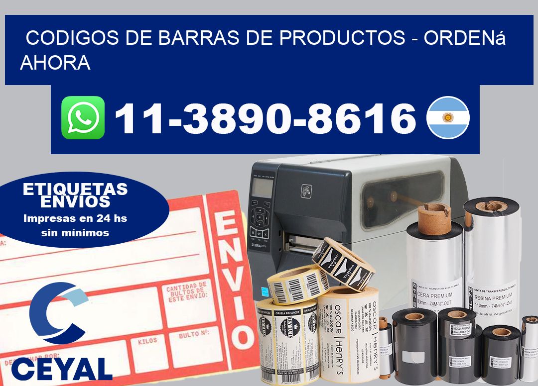 codigos de barras de productos – Ordená ahora