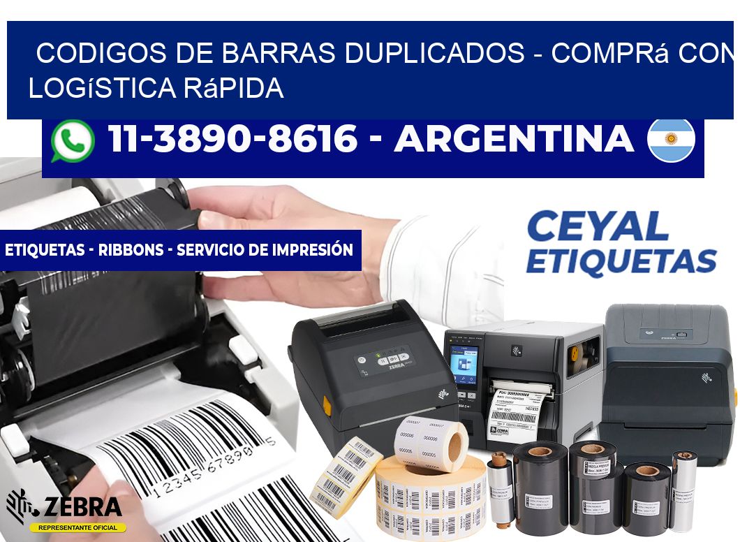 codigos de barras duplicados - Comprá con logística rápida
