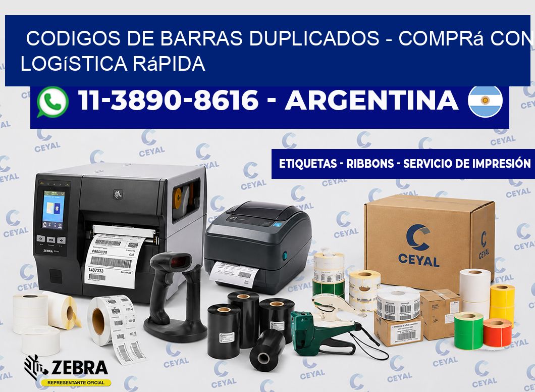 codigos de barras duplicados - Comprá con logística rápida