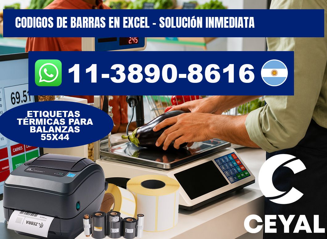 codigos de barras en excel - Solución inmediata