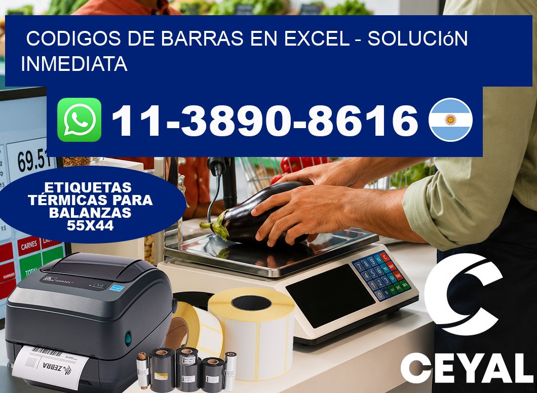 codigos de barras en excel – Solución inmediata