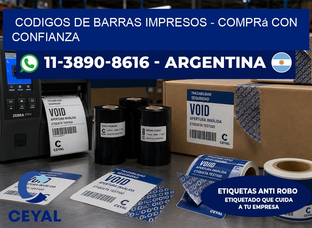 codigos de barras impresos - Comprá con confianza
