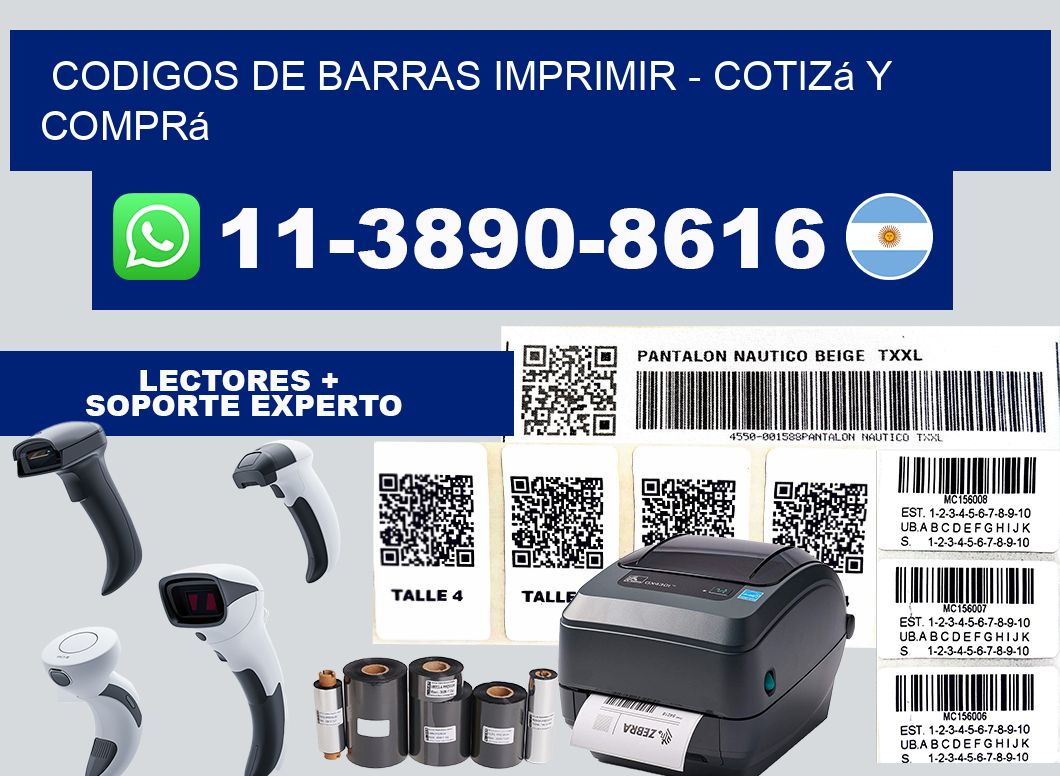 codigos de barras imprimir - Cotizá y comprá