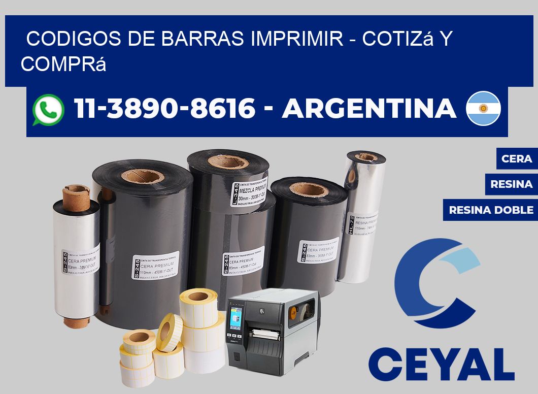 codigos de barras imprimir - Cotizá y comprá