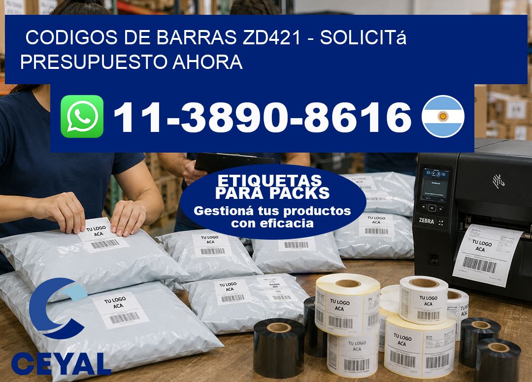 codigos de barras zd421 - Solicitá presupuesto ahora