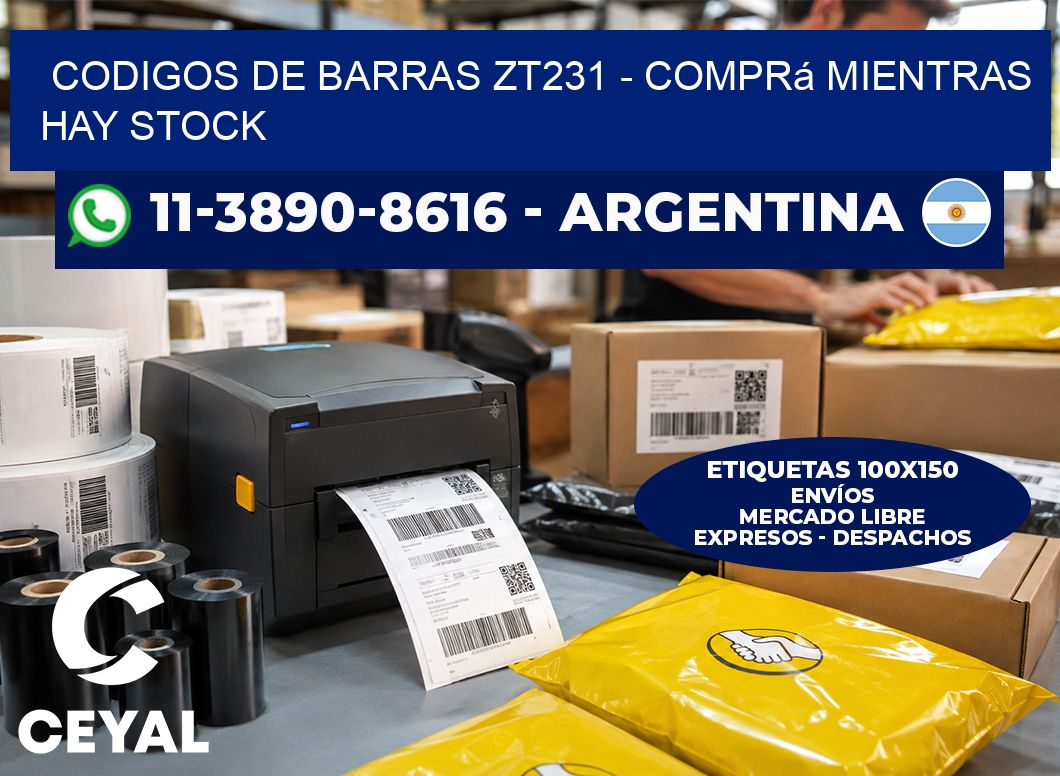 codigos de barras zt231 - Comprá mientras hay stock