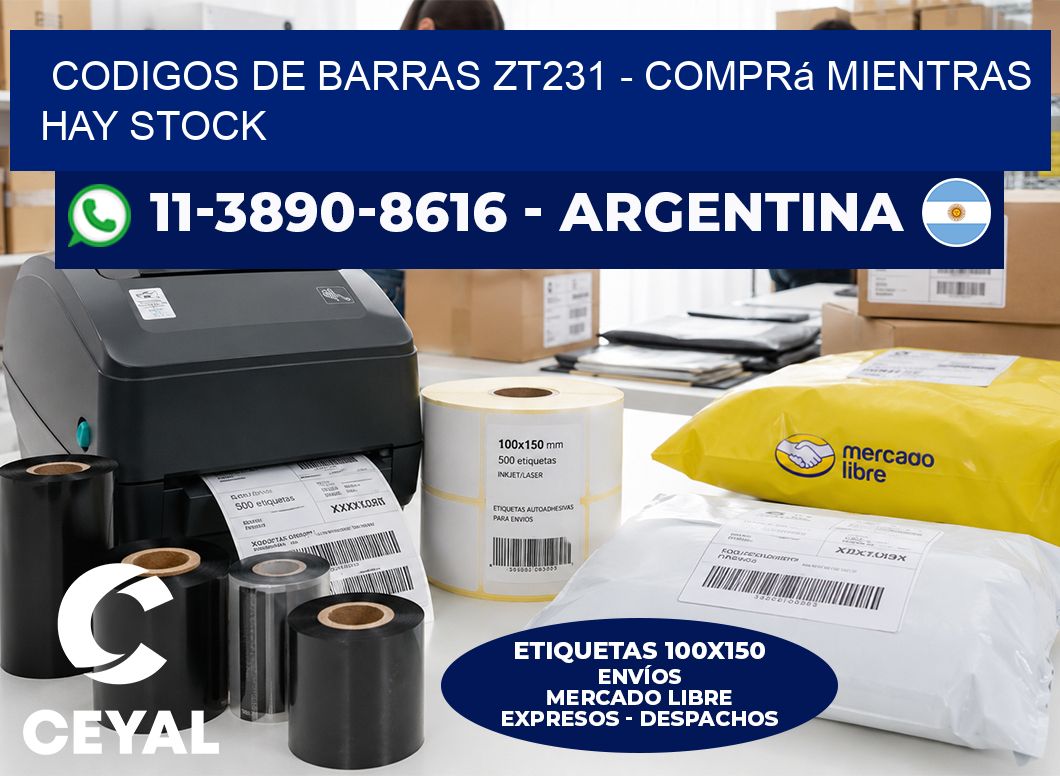 codigos de barras zt231 – Comprá mientras hay stock