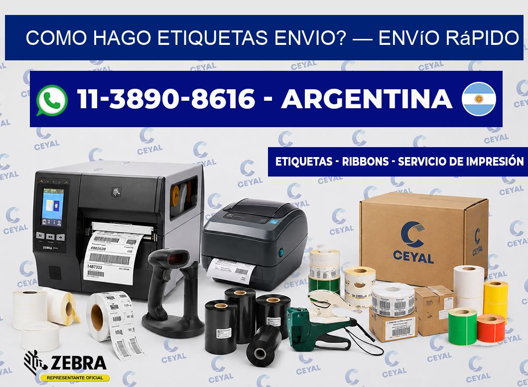 como hago etiquetas envio? — Envío rápido