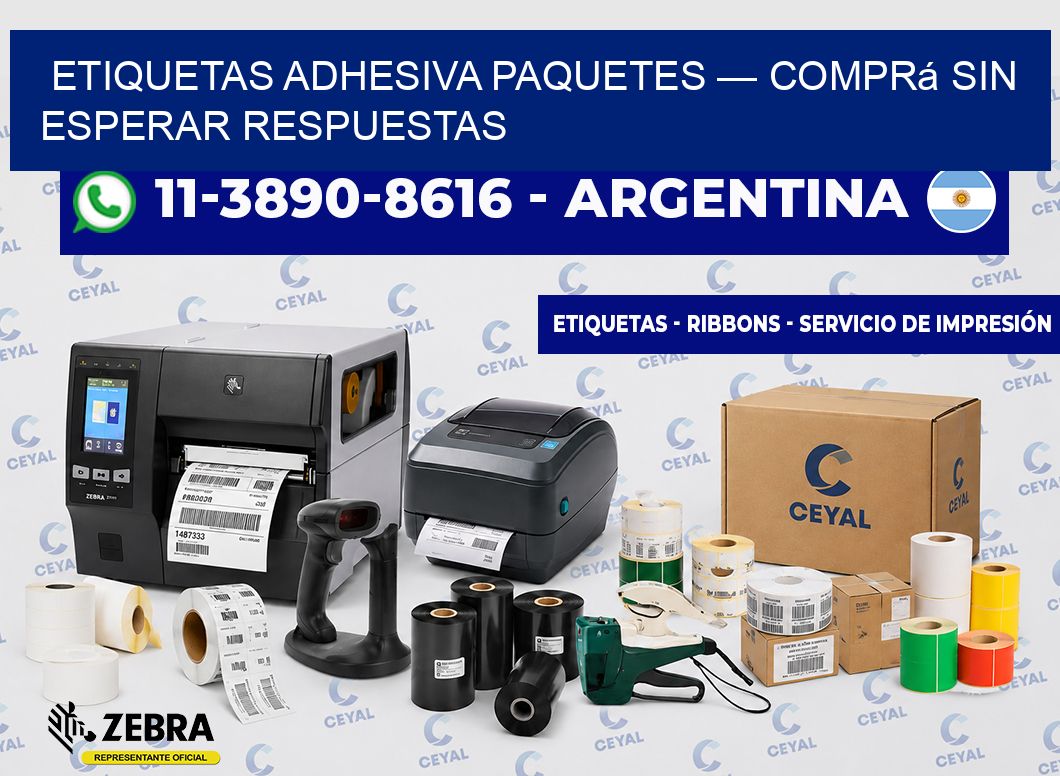 etiquetas adhesiva paquetes — Comprá sin esperar respuestas