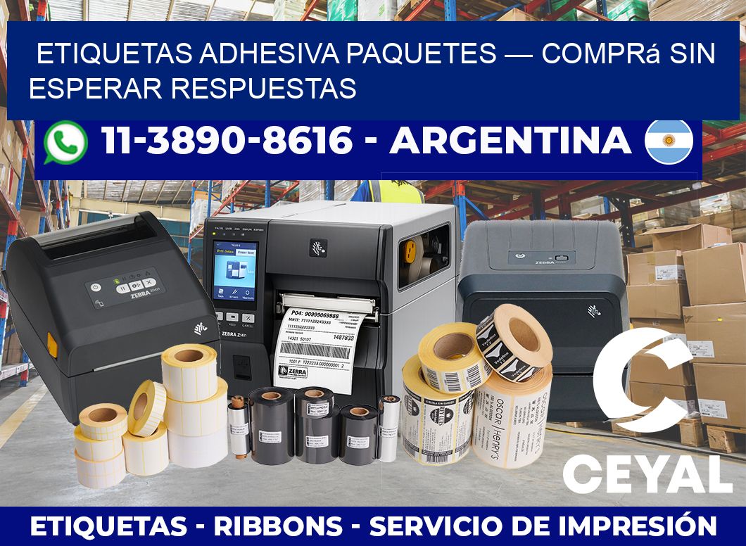 etiquetas adhesiva paquetes — Comprá sin esperar respuestas