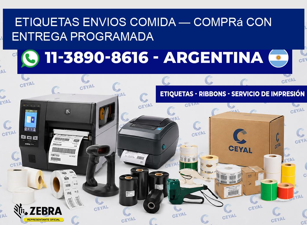 etiquetas envios comida — Comprá con entrega programada