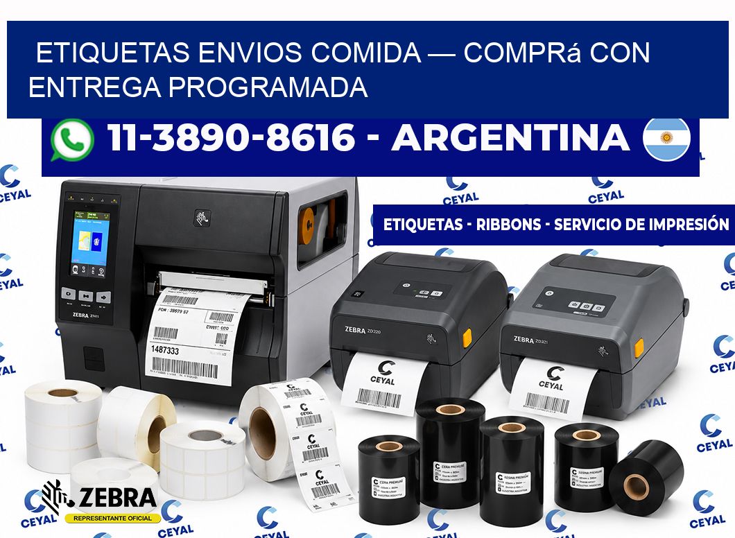 etiquetas envios comida — Comprá con entrega programada