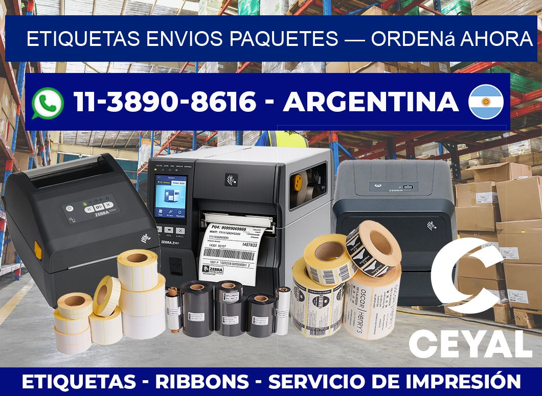 etiquetas envios paquetes — Ordená ahora
