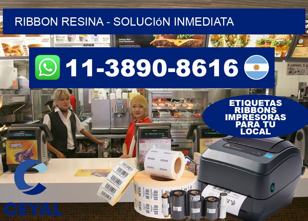 ribbon resina - Solución inmediata