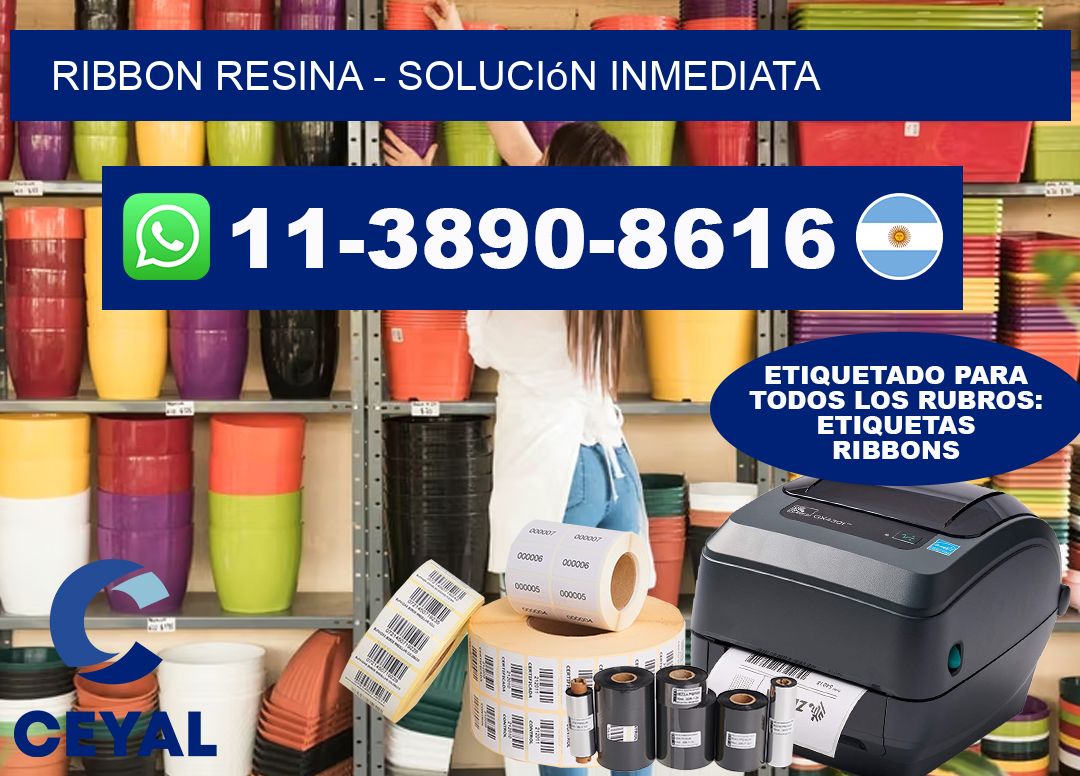 ribbon resina - Solución inmediata